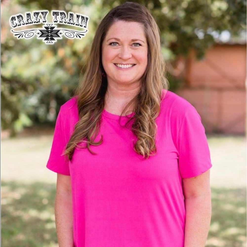 Crazy Train Solid Choice Top - Fuchsia